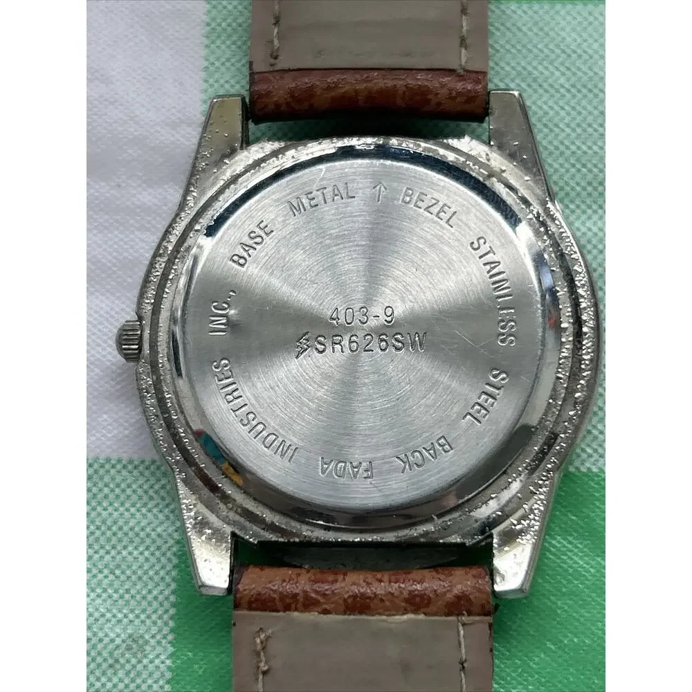 BayTree White Dial Black Bezel Womens Quartz Watch
